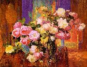 Bischoff, Franz Roses oil on canvas